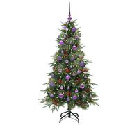 Berkfield Home Elegant Artificial Hinged Christmas Tree Green 150 cm PE & PVC Berkfield Home Green