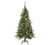 Berkfield Home Elegant Artificial Hinged Christmas Tree Green 150 cm PE & PVC Berkfield Home Green