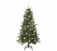 Berkfield Home Elegant Artificial Hinged Christmas Tree Green 150 cm PE & PVC Berkfield Home Green