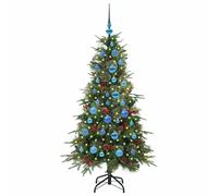 Berkfield Home Elegant Artificial Hinged Christmas Tree Green 150 cm PE & PVC Berkfield Home Green
