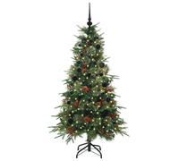 Berkfield Home Elegant Artificial Hinged Christmas Tree Green 150 cm PE & PVC Berkfield Home Green