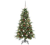 Berkfield Home Elegant Artificial Hinged Christmas Tree Green 150 cm PE & PVC Berkfield Home Green