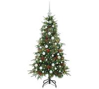 Berkfield Home Elegant Artificial Hinged Christmas Tree Green 150 cm PE & PVC Berkfield Home Green