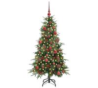 Berkfield Home Elegant Artificial Hinged Christmas Tree Green 150 cm PE & PVC Berkfield Home Green