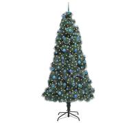 Berkfield Home Elegant Artificial Pre-lit Christmas Tree with Ball Set Green 240 cm Berkfield Home Green