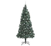 Berkfield Home Elegant Artificial Pre-lit Christmas Tree with Ball Set Green 240 cm Berkfield Home Green