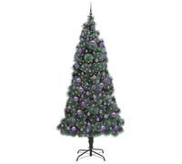 Berkfield Home Elegant Artificial Pre-lit Christmas Tree with Ball Set Green 240 cm Berkfield Home Green