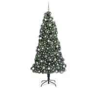 Berkfield Home Elegant Artificial Pre-lit Christmas Tree with Ball Set Green 240 cm Berkfield Home Green