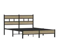 Berkfield Home Elegant Bed Frame Frame Sonoma Oak 150x200 cm King Size Wood in Light Tan Berkfield Home Light Tan King