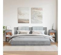 Berkfield Home Elegant Bedside Cabinets 2 pcs Concrete Grey 35x34x65 cm Engineer | Size: 35 x 34 x 65 cm Berkfield Home Grey 35 x 34 x 65 cm