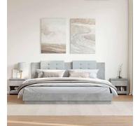 Berkfield Home Elegant Bedside Cabinets 2 pcs Concrete Grey 40x30x39 cm Engineer | Size: 40 x 30 x 39 cm Berkfield Home Grey 40 x 30 x 39 cm