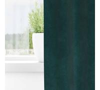 Berkfield Home Elegant Blackout Curtains with Hanging Loops 2 pcs Dark Green Velvet Berkfield Home Dark Green