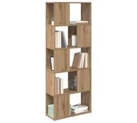 Berkfield Home Elegant Bookshelf Artisan oak Particle board 60 x 24 x 155 cm Boo in Brown Berkfield Home Brown 60 x 24 x 155 cm