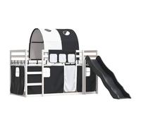 Berkfield Home Elegant Bunk Bed without Mattress with Slide White & Black 90x1 | Size: Single Berkfield Home Multicolor Single