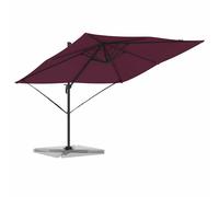 Berkfield Home Elegant Cantilever Roma Parasol Bordeaux Red 286x285x265 cm Aluminium in Burgundy | Size: 286 x 285 x 265 cm Berkfield Home Burgundy 286 x 285 x 265 cm