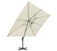 Berkfield Home Elegant Cantilever Umbrella with Aluminium Pole 400x300 cm Sand in Beige Berkfield Home Beige 400x300 cm