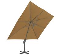 Berkfield Home Elegant Cantilever Umbrella with Aluminium Pole 400x300 cm Taupe Berkfield Home Taupe 400x300 cm