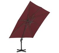 Berkfield Home Elegant Cantilever Umbrella with Aluminium Pole Bordeaux Red 400x Berkfield Home Red