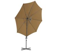 Berkfield Home Elegant Cantilever Umbrella with Steel Pole Taupe 300 cm Berkfield Home Taupe