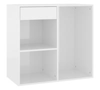 Berkfield Home Elegant Cosmetic Cabinet High Gloss White 80x40x75 cm Engineered Wood | Size: 80 x 40 x 75 cm Berkfield Home White 80 x 40 x 75 cm