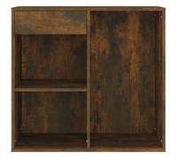 Berkfield Home Elegant Cosmetic Cabinet Smoked Oak 80x40x75 cm Engineered Wood in Brown | Size: 80 x 40 x 75 cm Berkfield Home Brown 80 x 40 x 75 cm
