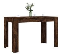 Berkfield Home Elegant Dining Table Smoked Oak 120x60x76 cm Engineered Wood in Brown | Size: 120 x 60 x 76 cm Berkfield Home Brown 120 x 60 x 76 cm