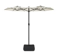 Berkfield Home Elegant Double-Head Parasol Sand White 316x240 cm in Off-White Berkfield Home Off-White 316x240 cm
