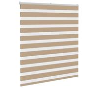 Berkfield Home Elegant Zebra Blind Sand Brown 130x150 cm Fabric Width 125.9 cm P Berkfield Home Brown 130x150 cm