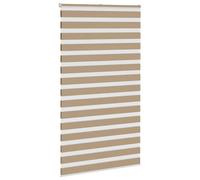 Berkfield Home Elegant Zebra Blind Sand Brown 130x200 cm Fabric Width 125.9 cm P Berkfield Home Brown 130x200 cm
