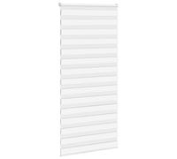 Berkfield Home Elegant Zebra Blind White 105x200 cm Fabric Width 100.9 cm Polyester Berkfield Home White 105x200 cm