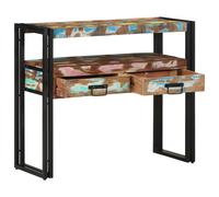 Berkfield Home End Tables Multicolour 90x33x75 cm Solid Reclaimed Wood&Metal in Brown | Size: 90 x 33 x 75 cm Berkfield Home Brown 90 x 33 x 75 cm