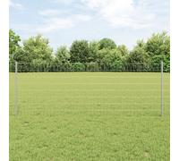 Berkfield Home Euro Fence with 5 U Posts Silver 0, 8x10 m Steel Berkfield Home Silver