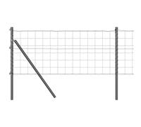 Berkfield Home Euro Fence with 7 Posts 0.8x10 m Galvanised Steel Grey Berkfield Home Grey