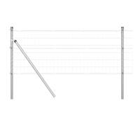 Berkfield Home Euro Fence with 7 Posts 0.8x10 m Galvanised Steel in Silver Berkfield Home Silver