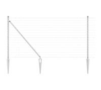 Berkfield Home Euro Fence with 7 Spike Posts 1x10 m Galvanised Steel in Silver Berkfield Home Silver