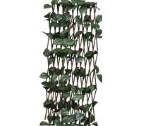 Berkfield Home Extendable Willow Trellis Fences 5 pcs with Artificial Leaves 180 in Green Berkfield Home Green