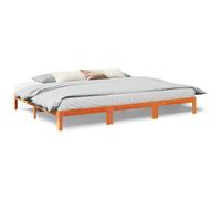 Berkfield Home Family Bed Frame No Mattress Wax Brown 240x200 cm Solid Wood Pine Berkfield Home Brown 240x200 cm