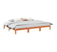 Berkfield Home Family Bed Frame No Mattress Wax Brown 240x200 cm Solid Wood Pine Berkfield Home Brown 240x200 cm