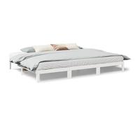 Berkfield Home Family Bed Frame No Mattress White 240x200 cm Solid Wood Pine Berkfield Home White 240x200 cm