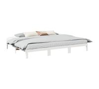 Berkfield Home Family Bed Frame No Mattress White 270x200 cm Solid Wood Pine Berkfield Home White 270x200 cm