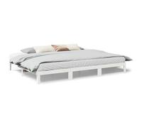 Berkfield Home Family Bed Frame No Mattress White 270x200 cm Solid Wood Pine Berkfield Home White 270x200 cm