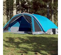Berkfield Home Family Tent Cabin 6-Person Blue Waterproof Berkfield Home Blue
