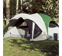 Berkfield Home Family Tent Cabin 6-Person Green Waterproof Berkfield Home Green