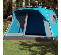 Berkfield Home Family Tent Cabin 7-Person Blue Quick Release Berkfield Home Blue