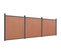 Berkfield Home Fence Panel Brown 526x186 cm WPC Berkfield Home Brown 526x186 cm