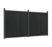 Berkfield Home Fence Panel Grey 353x186 cm WPC Berkfield Home Grey 353x186 cm