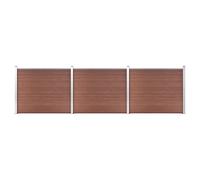 Berkfield Home Fence Panel Set WPC 526x146 cm Brown Berkfield Home Brown 526x146 cm