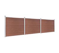 Berkfield Home Fence Panel Set WPC 526x146 cm Brown Berkfield Home Brown 526x146 cm