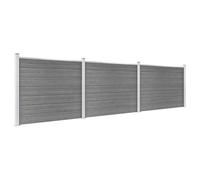 Berkfield Home Fence Panel Set WPC 526x146 cm Grey Berkfield Home Grey 526x146 cm