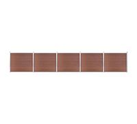 Berkfield Home Fence Panel Set WPC 872x146 cm Brown Berkfield Home Brown 872x146 cm